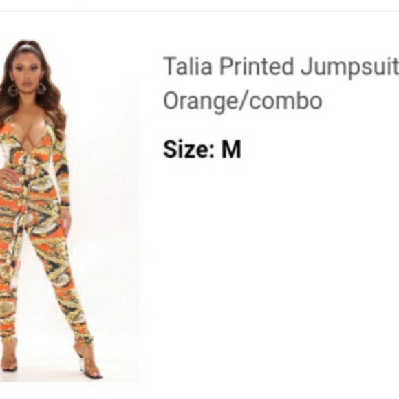 Fashion Nova Talia Printed Jumpsuit - Picture 1 of 7